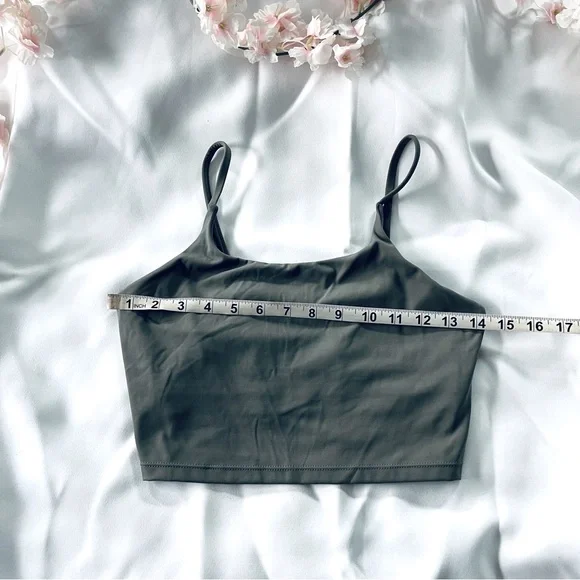 Olive Green Spaghetti Strap Tank Top - Picture 4 of 8